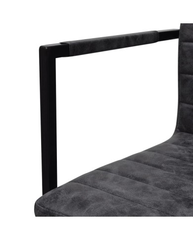 Chaises de salle à manger cantilever 4 pcs Noir Similicuir
