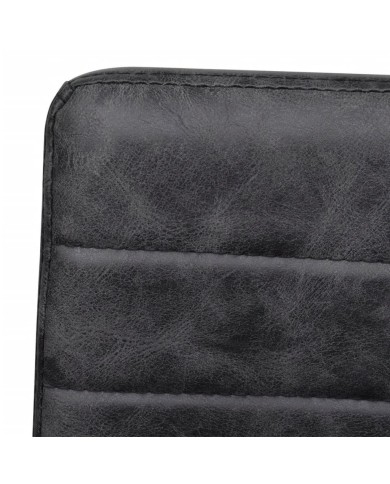 Chaises de salle à manger cantilever 4 pcs Noir Similicuir
