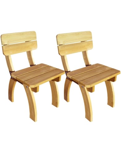 Chaises de jardin 2 pcs Pinède imprégnée