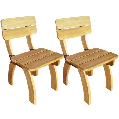 Chaises de jardin 2 pcs Pinède imprégnée