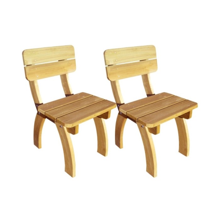 Chaises de jardin 2 pcs Pinède imprégnée