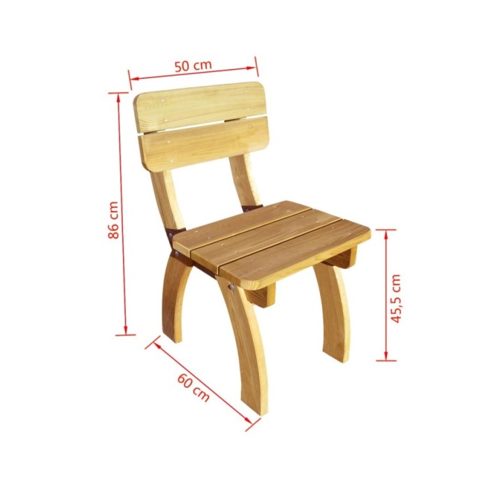 Chaises de jardin 2 pcs Pinède imprégnée