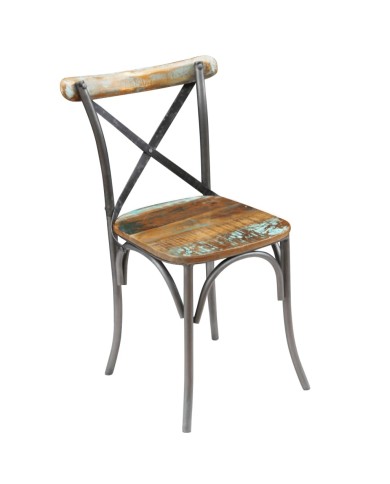 Chaises de salle à manger 4 pcs Bois de récupération solide