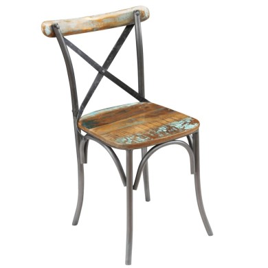 Chaises de salle à manger 4 pcs Bois de récupération solide