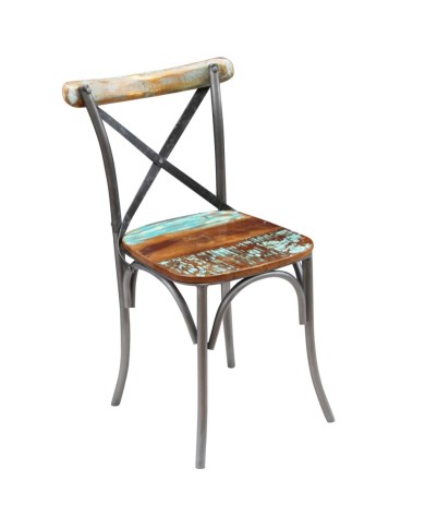 Chaises de salle à manger 4 pcs Bois de récupération solide