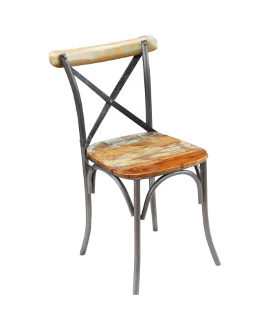 Chaises de salle à manger 4 pcs Bois de récupération solide