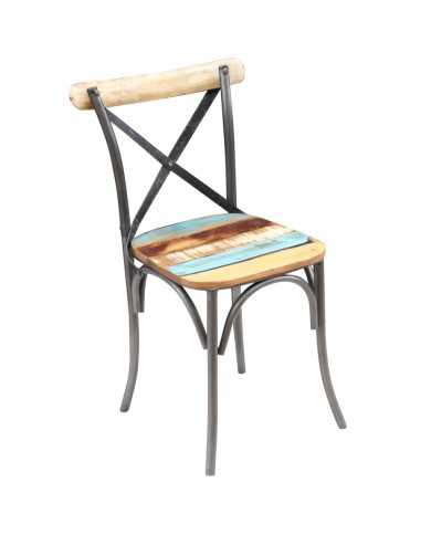 Chaises de salle à manger 4 pcs Bois de récupération solide