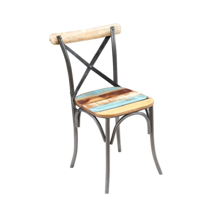 Chaises de salle à manger 4 pcs Bois de récupération solide