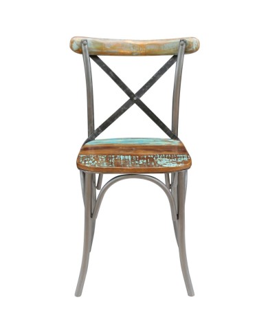 Chaises de salle à manger 4 pcs Bois de récupération solide