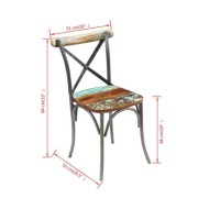 Chaises de salle à manger 4 pcs Bois de récupération solide