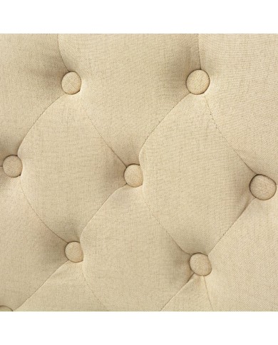 Chaises de salle à manger 4 pcs Crème Tissu