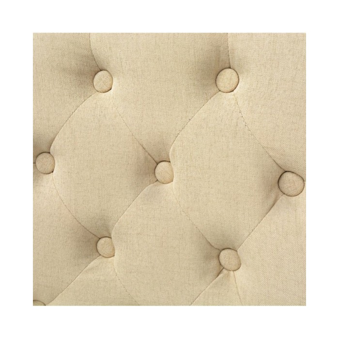 Chaises de salle à manger 4 pcs Crème Tissu
