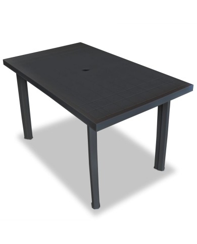 Mobilier à dîner d'extérieur 7 pcs Plastique Anthracite 