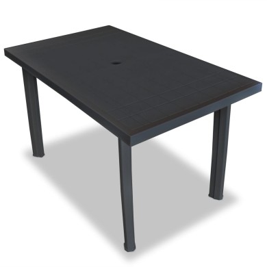 Mobilier à dîner d'extérieur 7 pcs Plastique Anthracite 