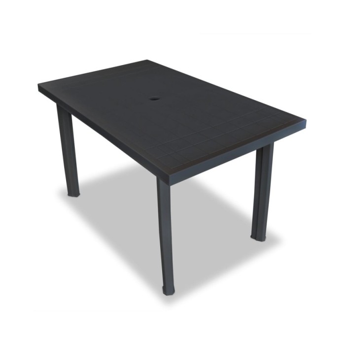 Mobilier à dîner d'extérieur 7 pcs Plastique Anthracite 