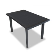 Mobilier à dîner d'extérieur 7 pcs Plastique Anthracite 