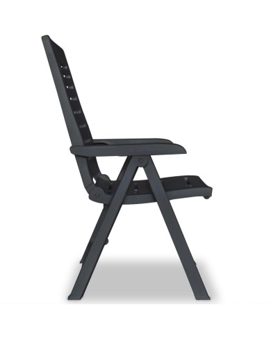 Mobilier à dîner d'extérieur 7 pcs Plastique Anthracite 