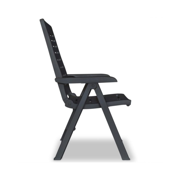 Mobilier à dîner d'extérieur 7 pcs Plastique Anthracite 