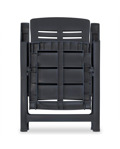 Mobilier à dîner d'extérieur 7 pcs Plastique Anthracite 
