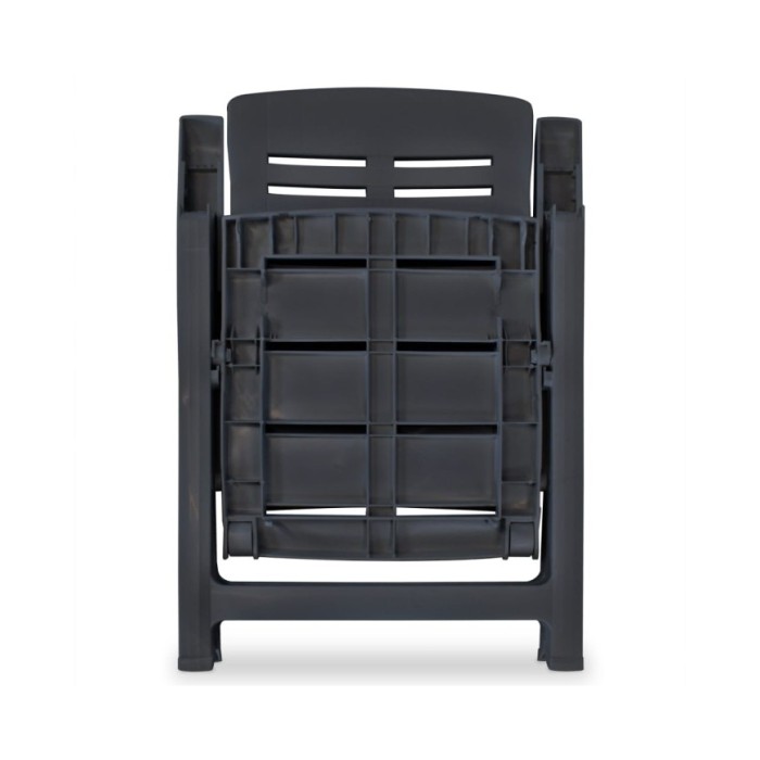 Mobilier à dîner d'extérieur 7 pcs Plastique Anthracite 