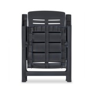 Mobilier à dîner d'extérieur 7 pcs Plastique Anthracite 