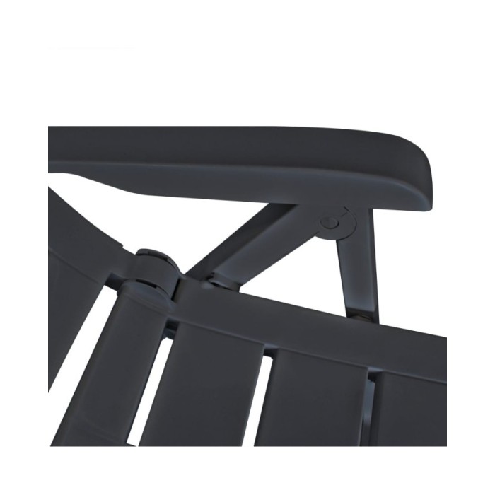 Mobilier à dîner d'extérieur 7 pcs Plastique Anthracite 