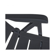 Mobilier à dîner d'extérieur 7 pcs Plastique Anthracite 