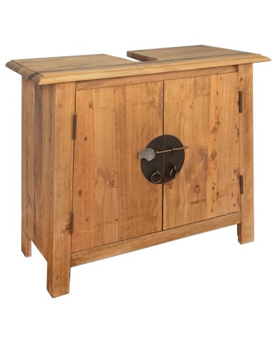 Ensemble de salle de bains 5 pcs Pinède solide recyclée