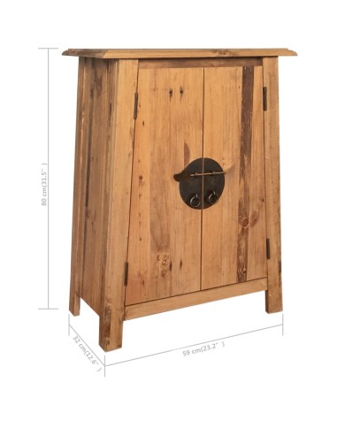 Ensemble de salle de bains 5 pcs Pinède solide recyclée