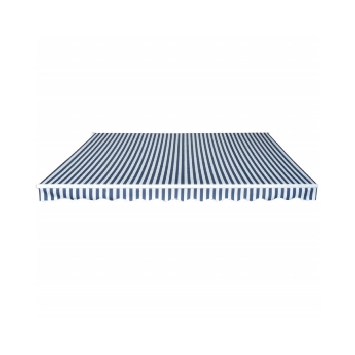Auvent pliable manuel 450 cm Bleu/blanc