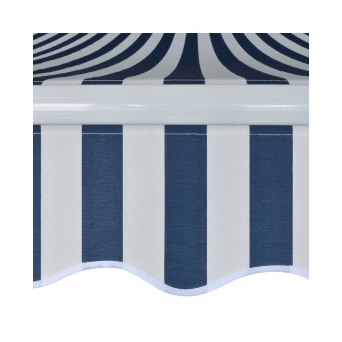 Auvent pliable manuel 450 cm Bleu/blanc