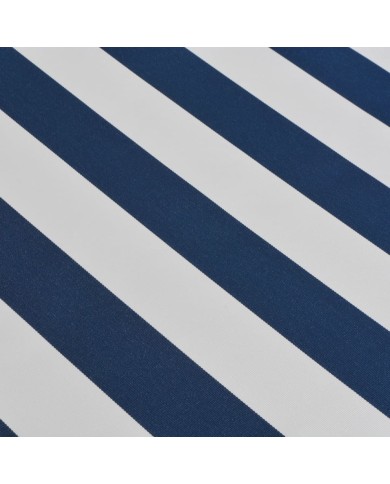 Auvent pliable manuel 450 cm Bleu/blanc