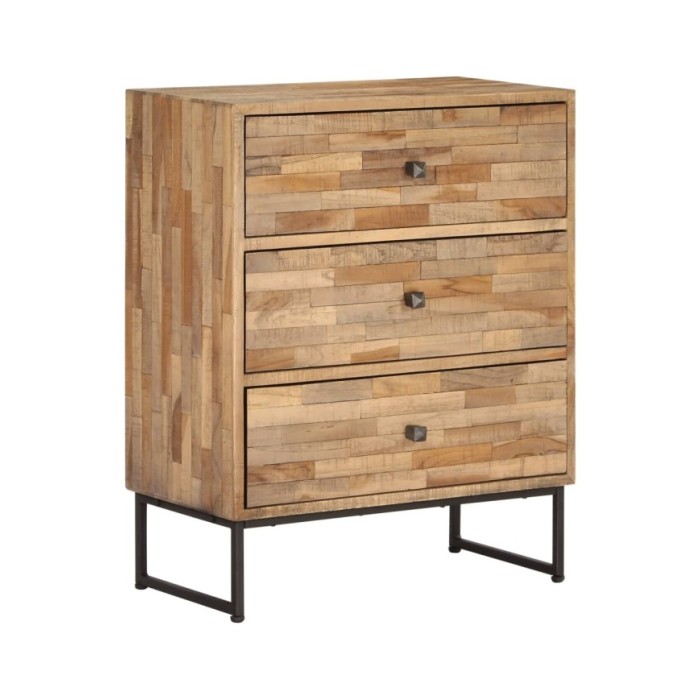 Ensemble de buffet 2 pcs Bois de teck recyclé