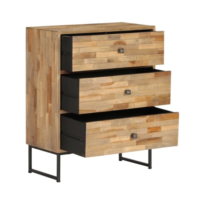 Ensemble de buffet 2 pcs Bois de teck recyclé