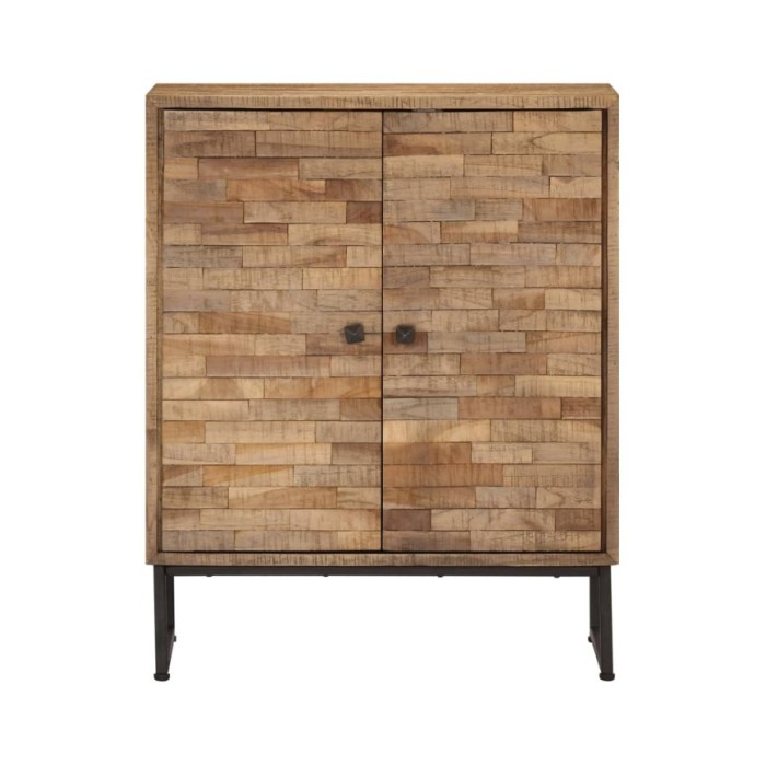 Ensemble de buffet 2 pcs Bois de teck recyclé
