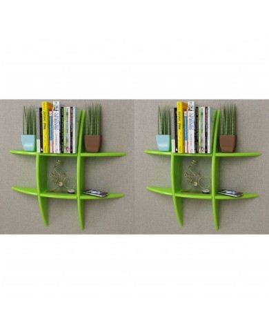 Étagères murales 2 pcs Vert