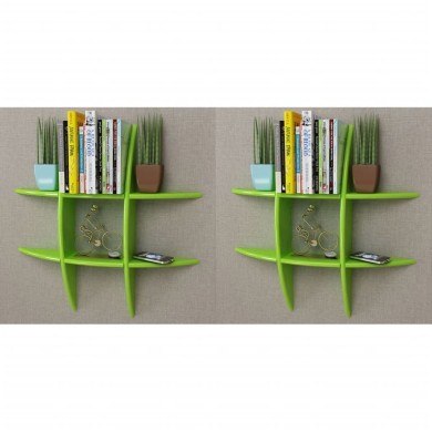 Étagères murales 2 pcs Vert