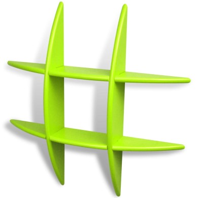 Étagères murales 2 pcs Vert