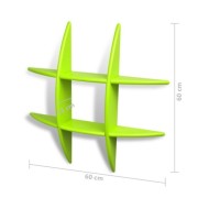 Étagères murales 2 pcs Vert