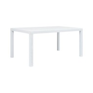 Meuble à dîner d'extérieur 7pcs Plastique Blanc Aspect de rotin