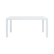 Meuble à dîner d'extérieur 7pcs Plastique Blanc Aspect de rotin
