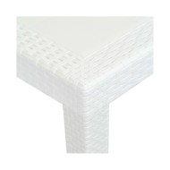 Meuble à dîner d'extérieur 7pcs Plastique Blanc Aspect de rotin