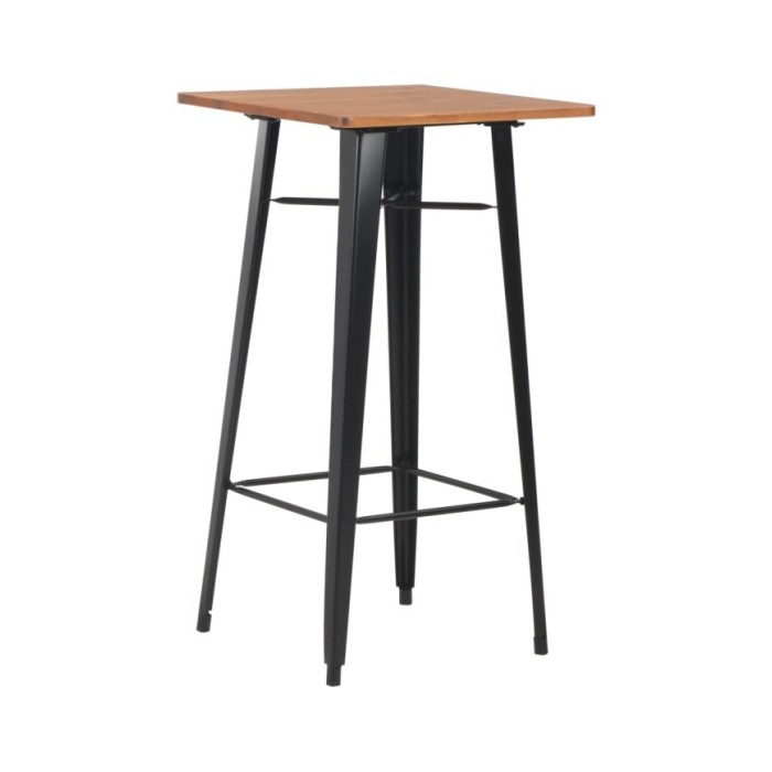 Mobilier de bar 3 pcs Acier Noir