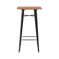 Mobilier de bar 3 pcs Acier Noir