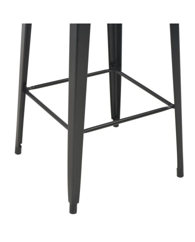 Mobilier de bar 3 pcs Acier Noir