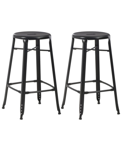 Mobilier de bar 3 pcs Acier Noir