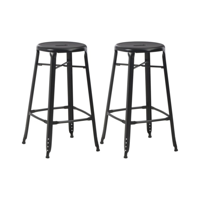 Mobilier de bar 3 pcs Acier Noir