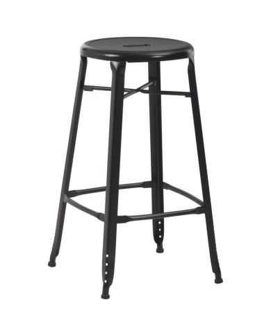 Mobilier de bar 3 pcs Acier Noir