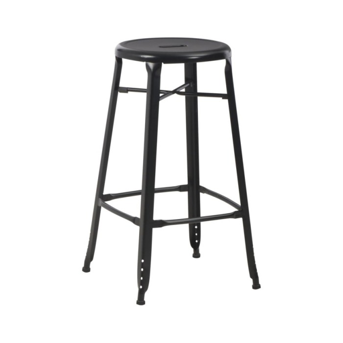 Mobilier de bar 3 pcs Acier Noir