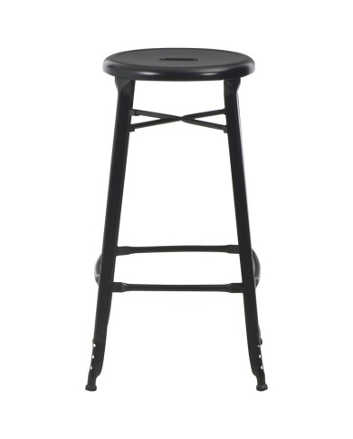 Mobilier de bar 3 pcs Acier Noir